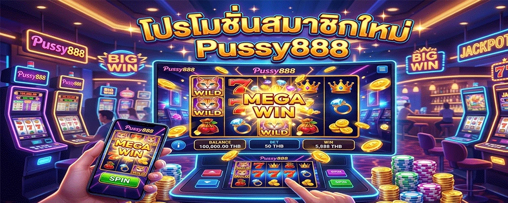 โปรโมชันสมาชิกใหม่ Pussy888